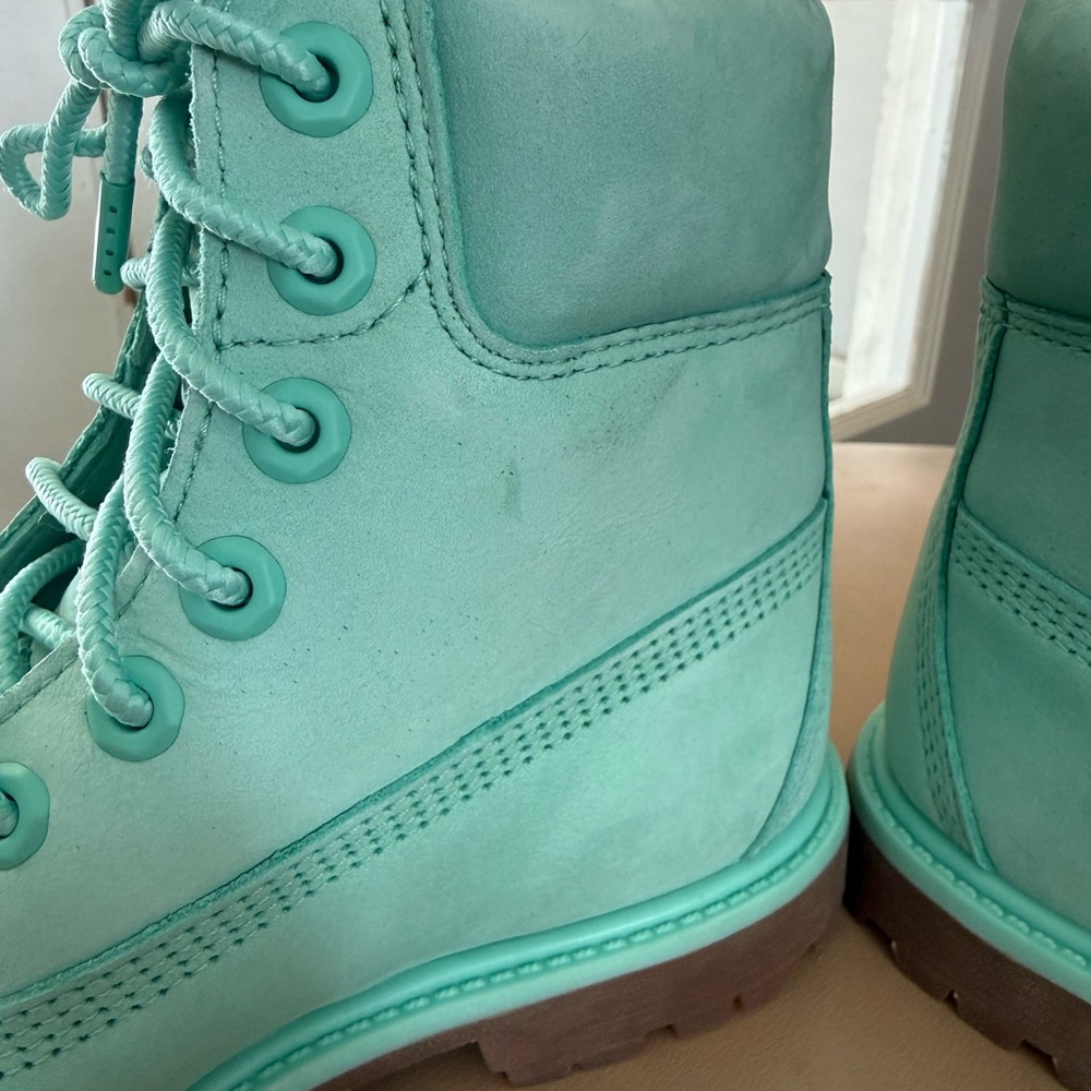 Timberland Women's Mint Turquoise Lace-Up Boots - Picture 3 of 6